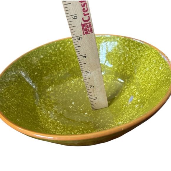 Over and Back Italy Serving Bowl Green Speckled Kitchenware Salad Pasta READ - Picture 7 of 8